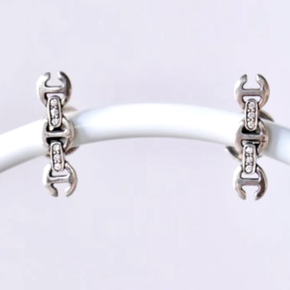 Hoorsenbuhs sterling earrings toggle with diamonds